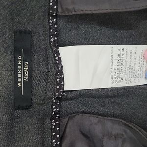 Women's MaxMara Grey cigarette fit FITW13 Stretch pants Size 12 like new